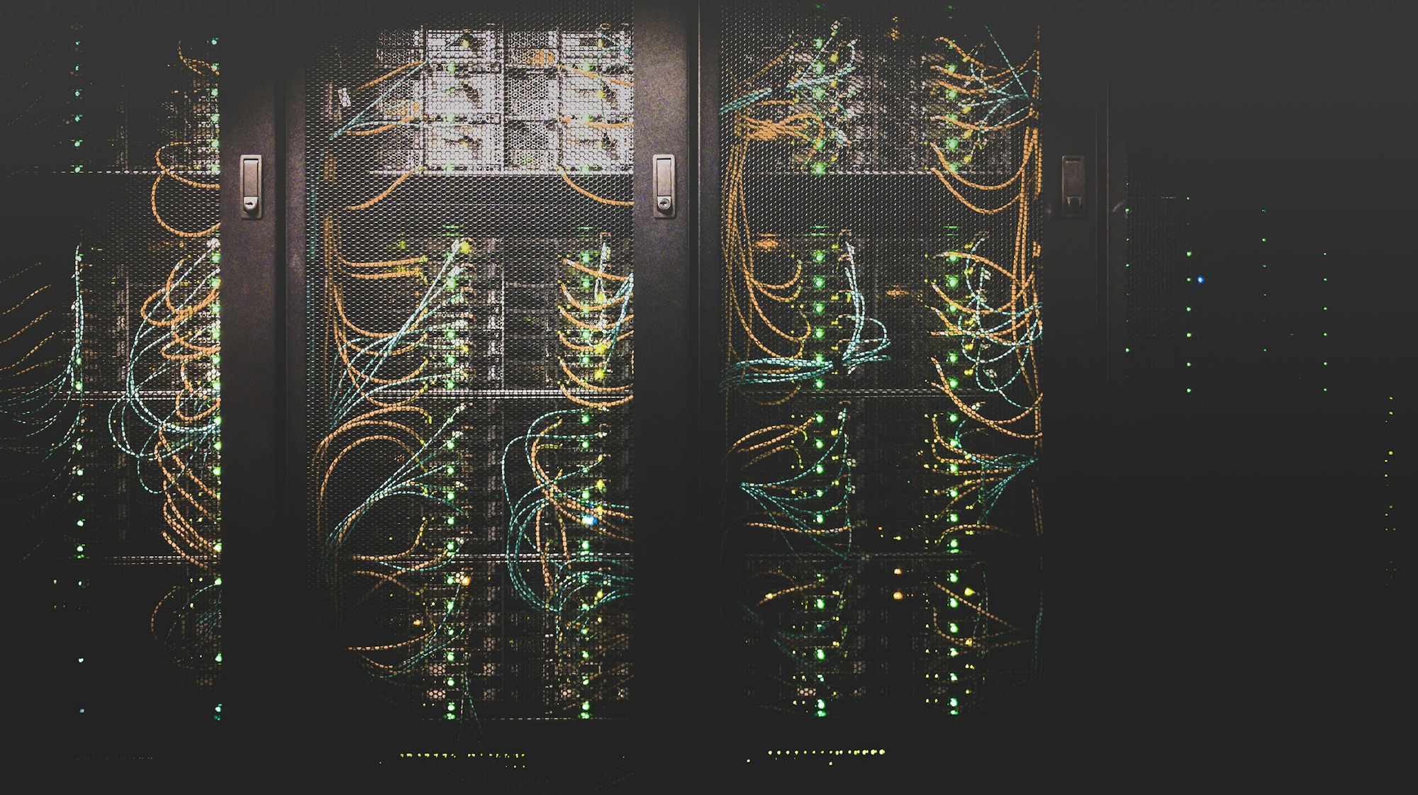 Rows of computing infrastructure in a server facility
